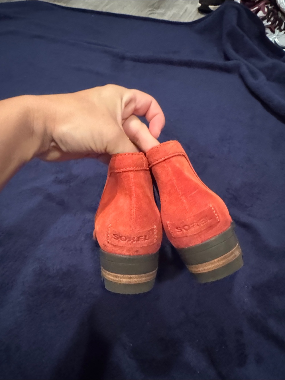 Sorel red Suede Chelsea Ankle Boots - Picture 8 of 8